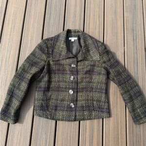 Pendleton 8 petite Women's Jacket - Black/yellow/purple